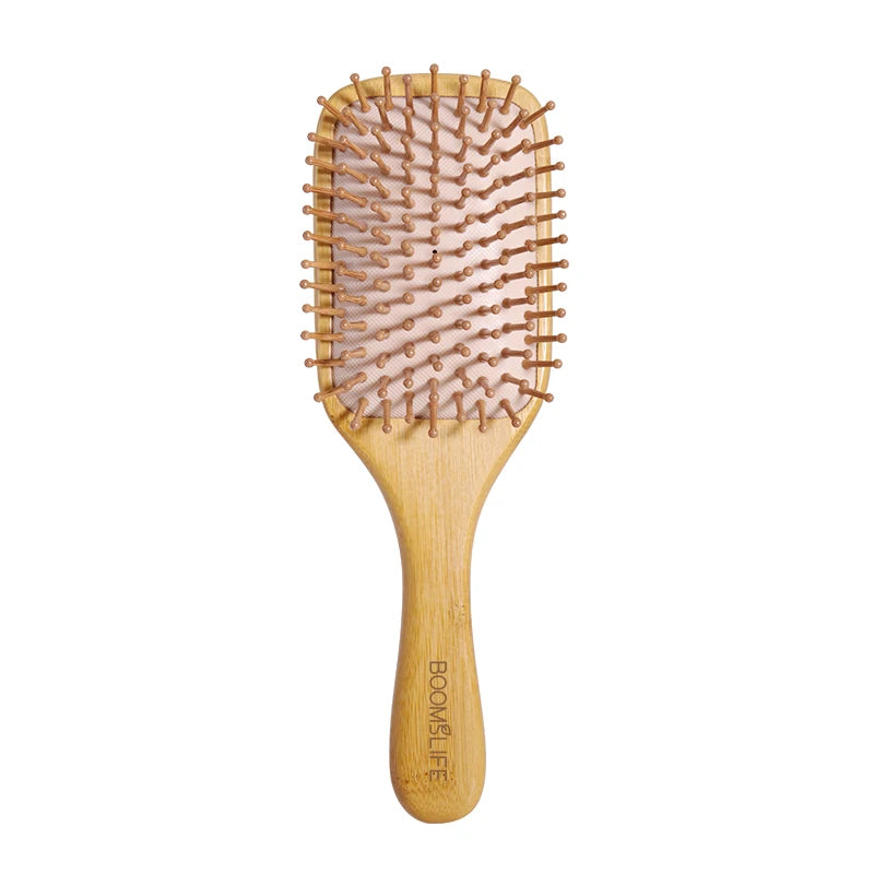Wooden Hair Brush Bamboo square Oval Custom Paddle Brush Bamboo Bristles Hair Comb Women Men Massage Scalp Bamboo Hairbrush