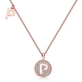 OZM Abiding Custom Gold Plated the Letter P Designs 925 Sterling Silver Moissanite Diamond Women Necklace With Letter Pendant
