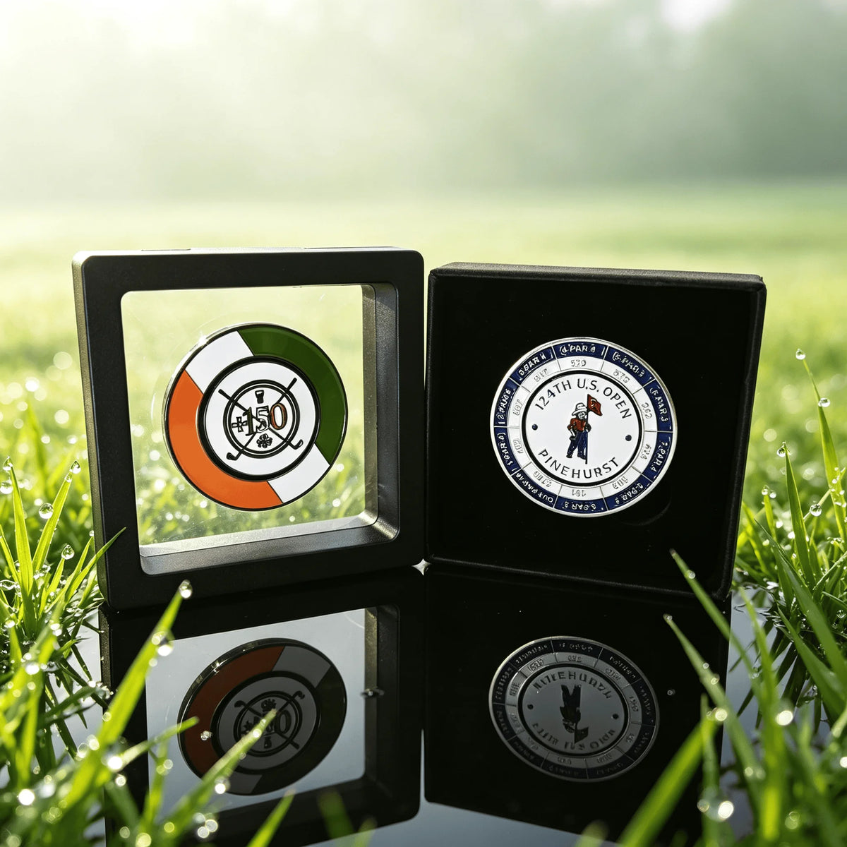 Factory Portable Made in China Aluminium Alloy Silver Golf Ball Marker With Custom Logo MegaBDM