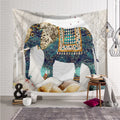 Indian Elephant Tapestry Aubusson Colored Printed Decor Mandala Religious Boho Wall Carpet Bohemia Beach Blanket Gobeli