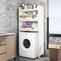 With Cabinet Door  Bathroom Cabinet Foldable Washing Machine Organiser Storage Rack Metal Above Shelf Over the Toilet Rack
