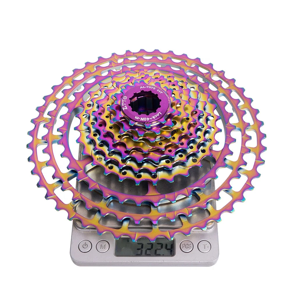 ZTTO 10 Speed Bicycle 11-46T SLR 2 Rainbow Cassette  Freewheel 10s Ultralight 46T CNC 10v K7 for MTB X0 X9 X7 M610 M781 M786