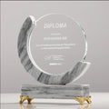 China Supplier Crystal Trophy Cup Custom 3 Colors Round Shape Glass Trophy Crystal Award