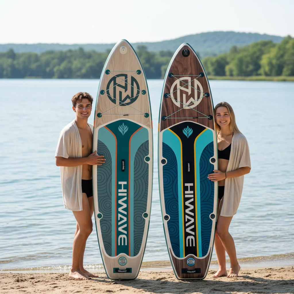 EU Local Stock Drop Stitch Material Stand up Paddle Board 34'' Extra Wide Inflatable sup Board with Heat Sealing Technology