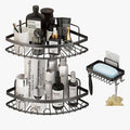 Modern HOMEDEC Single Tier Wall Mount Adhesive 304 Stainless Steel Shower Caddy Bathroom Corner Shelf with Soap Dishes