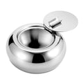 Windproof Metal Cigar Ash Tray Outdoor Stainless Steel Ashtray with Lid Custom logo