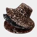 Landfond Wholesale Cartoon Leopard Print Wide Brim Foldable Bucket Hat Custom Embroidery Cycling Fishing Beach Casual Sun