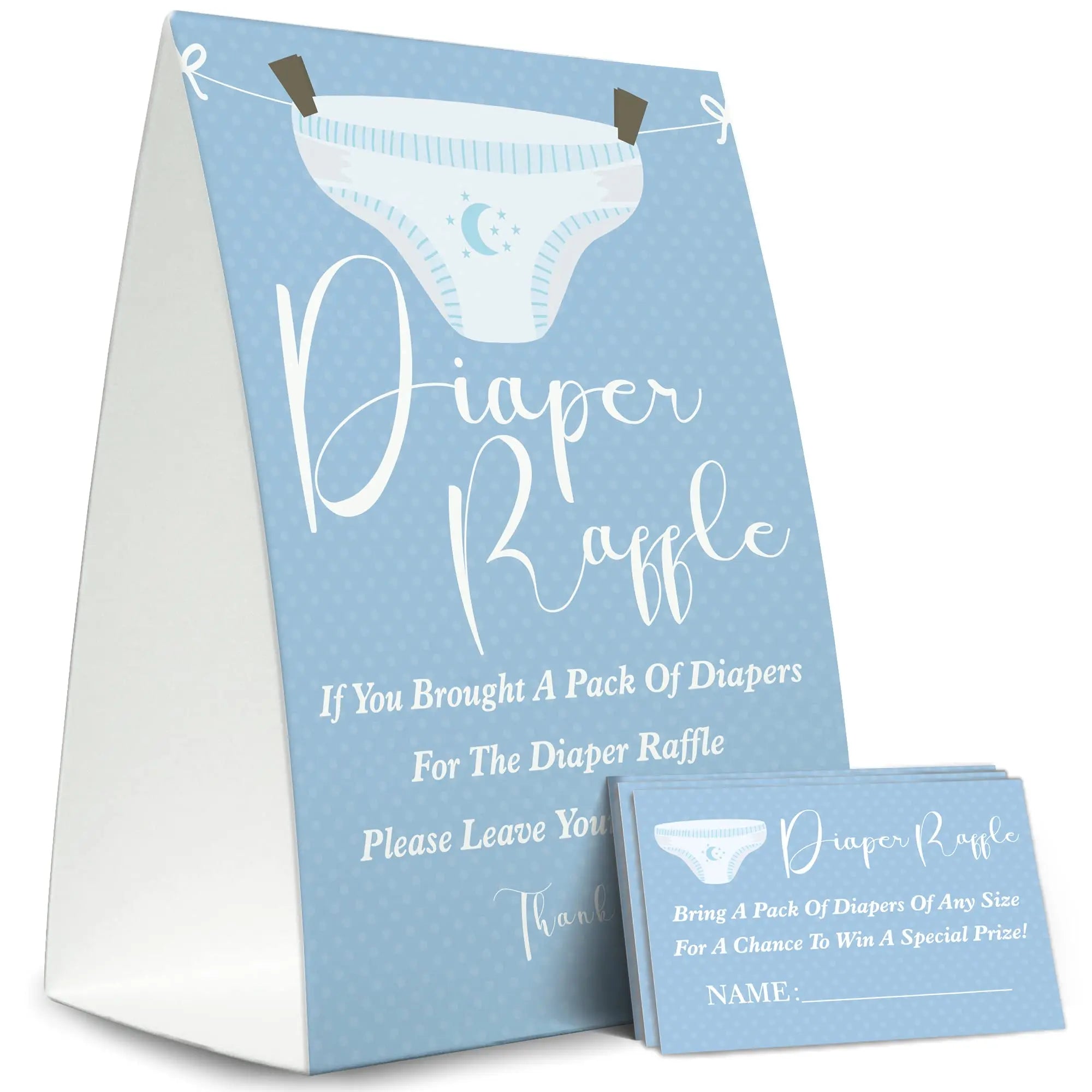 Diaper Raffle Tickets with Box Party Fun Baby Shower Party Game KitEntertaining Games & Party Supplies for Joyful Celebration