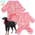 COLLABOR New Thick Cotton Jumpsuit for Dog Heart Snow Pattern Warm Soft Fleece Retro Corduroy Jumpsuit for Pet Dog