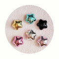 Metallic Colors Resin Five-pointed Star Flatback Cabochons Glitter Plastic Star-shaped Beads for Jewelry Phone Cover Decoration