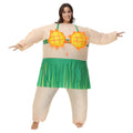 Inflatable Party Sunflower Hula Dance Dress Apparel Hawaii Style Green Party Hula Dance Inflatable Adult Costume Clothing