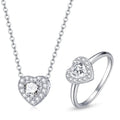 Dropshipping Qings Custom Mother's Day Women's Jewelry 925 Sterling Silver Romantic Natural Stone Love Heart Necklace Setting