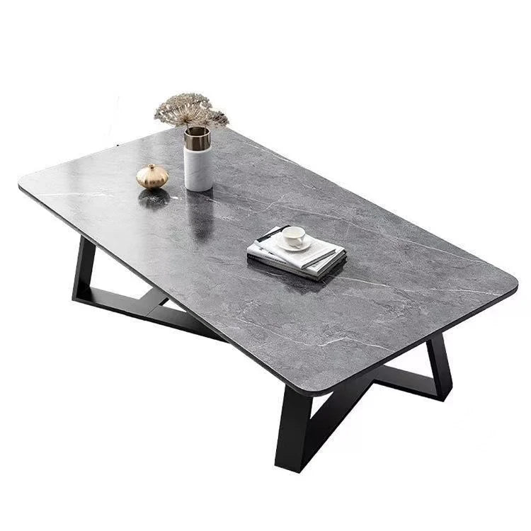 Rectangular Marble Top Coffee Table Gold Modern Design Living Packing Room Home Furniture Stainless Steel Frame Center Table OEM