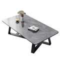 Rectangular Marble Top Coffee Table Gold Modern Design Living Packing Room Home Furniture Stainless Steel Frame Center Table OEM