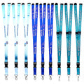 Logo Customized Lanyard Sublimation Polyester Lanyards Id Badge Card Holder Neck Strap Lanyard with Metal Hook Safety Buckle