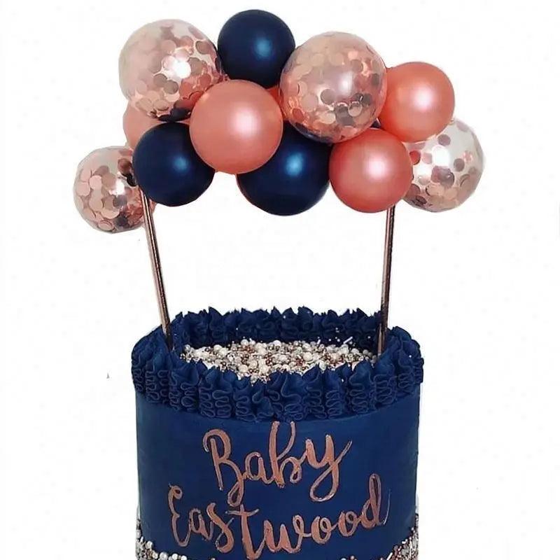 Confetti Balloons Birthday Cake Decorations Balloon Cake Topper for Birthday Party Supplies X4106