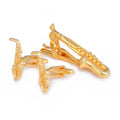 Wholesale Saxophone Design Novelty Cufflinks Tie Clips Custom Suit Shirt Fashion Accessory Tie Bar Pin Wedding Tuxedo Jewelry