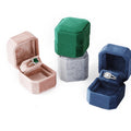 Custom Logo Ring Packaging Box Wholesale Luxury Jewelry Packaging Box Velvet Ring Box Velvet Jewellery Case for Rings