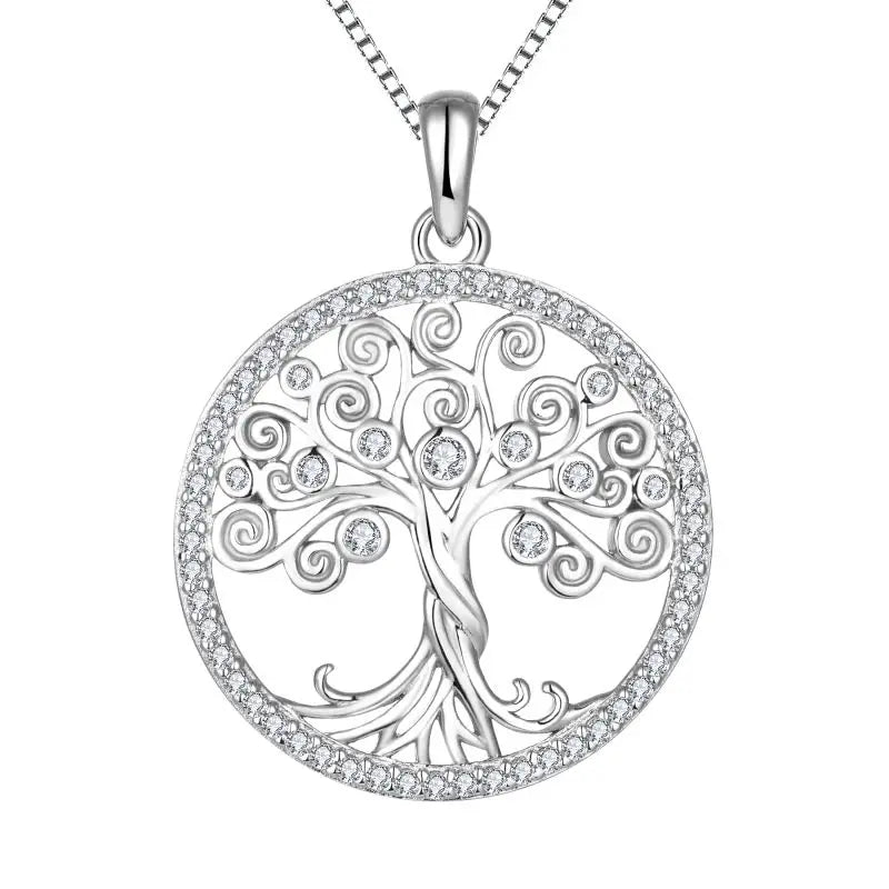 Hot Selling Fine Jewelry Tree Pendant Jewelry Gifts for ChristmasTree of Life Necklace Sterling Sliver Necklace for Women