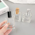Hot Sale square Shape White pink Orange Red Blue Color 30ml 1oz Luxury Perfume Bottle Refill Glass Spray