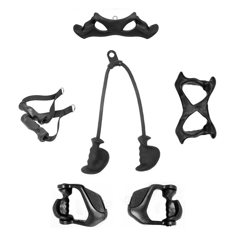 Ergonomic High Pull Bar Lat Pull Attachments Fitness Strength Training Grips Triceps Rope Rowing Fitness Equipment Accessories