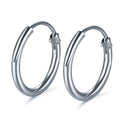 Kirin Hypoallergenic Rhodium Plated Sterling Silver 925 Trendy Wedding Party Gift Hoops Earrings