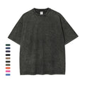 Custom Logo 250g Heavyweight Acid Wash 100% Cotton Unisex Tshirt Wholesale Blank Oversized Vintage T Shirts for Men