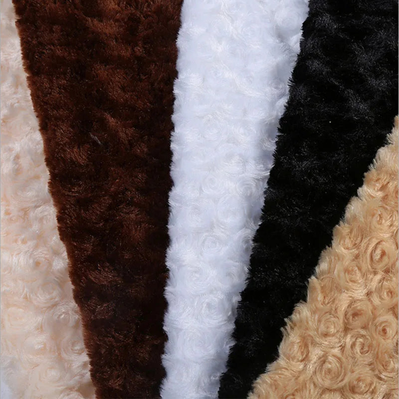 Terciopelo PV Milled Pv Velvet for Winter Thickened Milled Velvet Soft Rose Flannel Slipper Hat Plush Toy Rose Velvet Fabric
