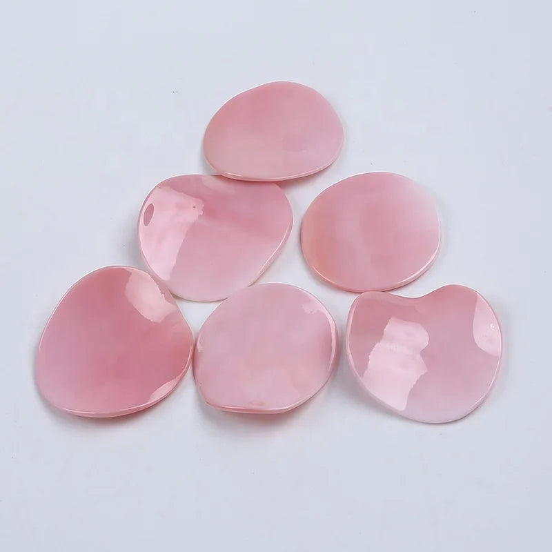 Wholesale Natural 30*35mm Delicate Pink Shell Mabe Pearl Loose Beads Charms for Jewelry Making