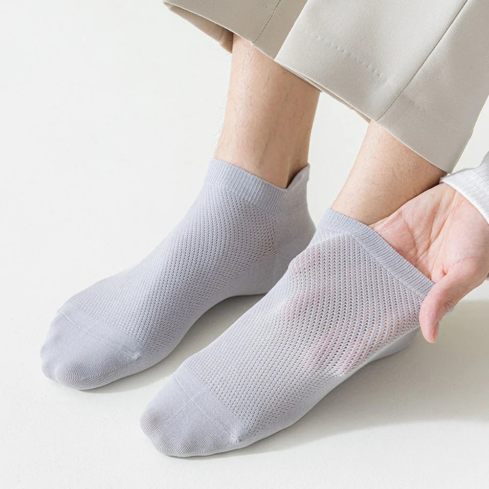 Multi Color Breathable Ankle Socks Sweat-absorbing Summer Men's Cotton No Show Socks