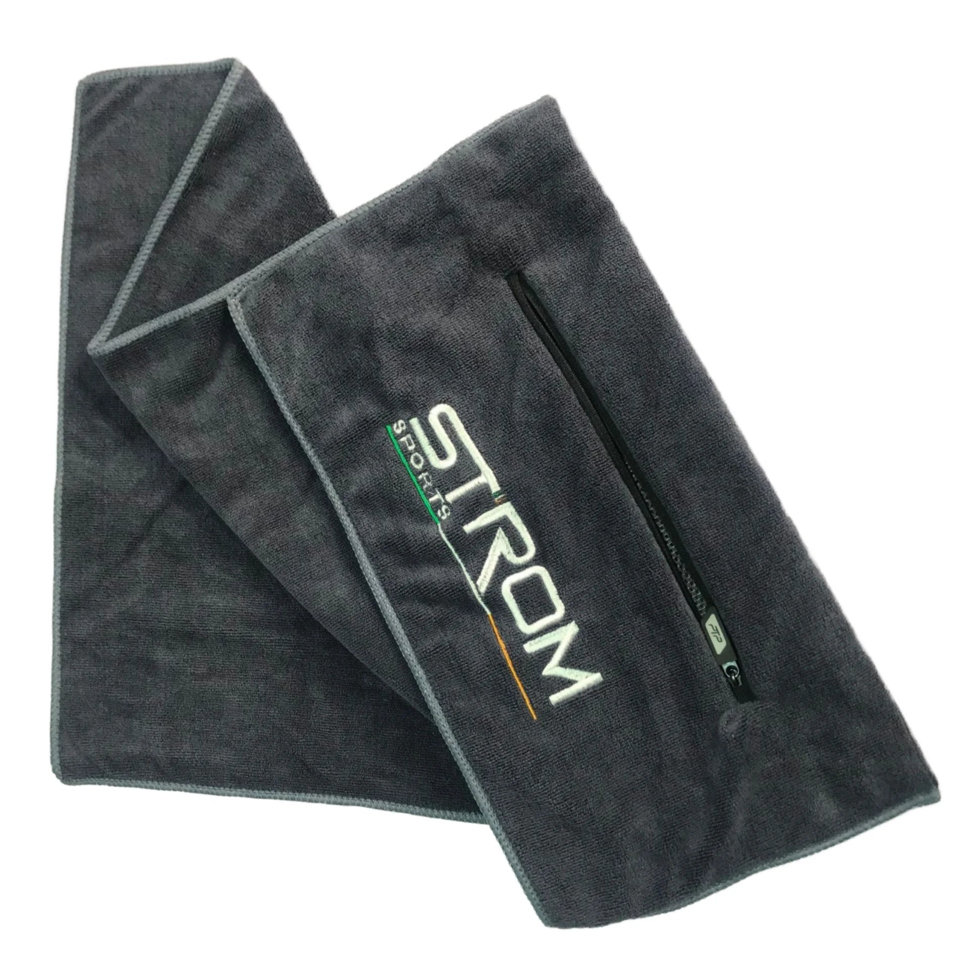 Quick-Drying Sweat-Absorbing Microfiber Sports Gym Towel Zippered Portable for Mobile Phone Multi-Functional Knitted Technique