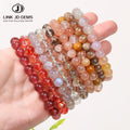 JD GEMS Wholesale 6/8/10mm Factory Supply Healing Stone Crystal Bangle Elegant String Quartz Bracelet