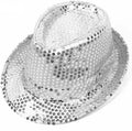 Sequins Jazz Hat Christmas Retro Disco Dancing Hats Western Mardi Gras Cosplay Prom Costume Party Accessory for Men Women