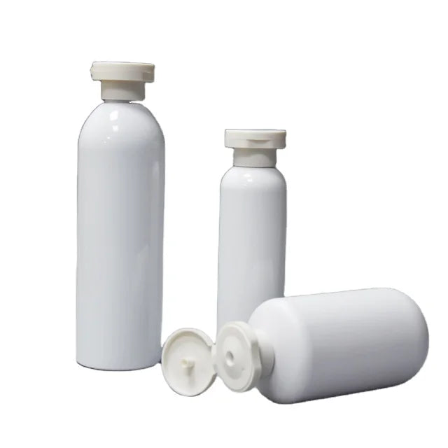 Custom Color Empty White PET Plastic Lotion Bottle with Flip Cap Shampoo and Conditioner Durable Plastic Bottles