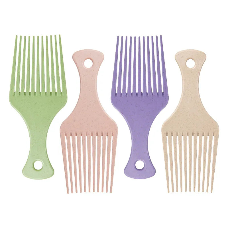 Wheat Straw Fork Hair Styling Tool Brush Hair Comb Detangling Wide Teeth Brush Accept Your Logo