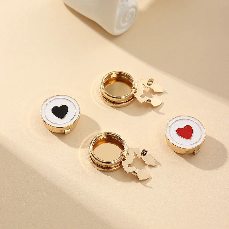 JFRB088 Heart Cloth Brass Button Cover Cufflinks Silicone Rubber Push Start Button Covers For Women Shirts