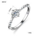 Fashion Custom 925 Silver Eternity Ring Moissanite Wedding Engagement Ring for Women with GRA