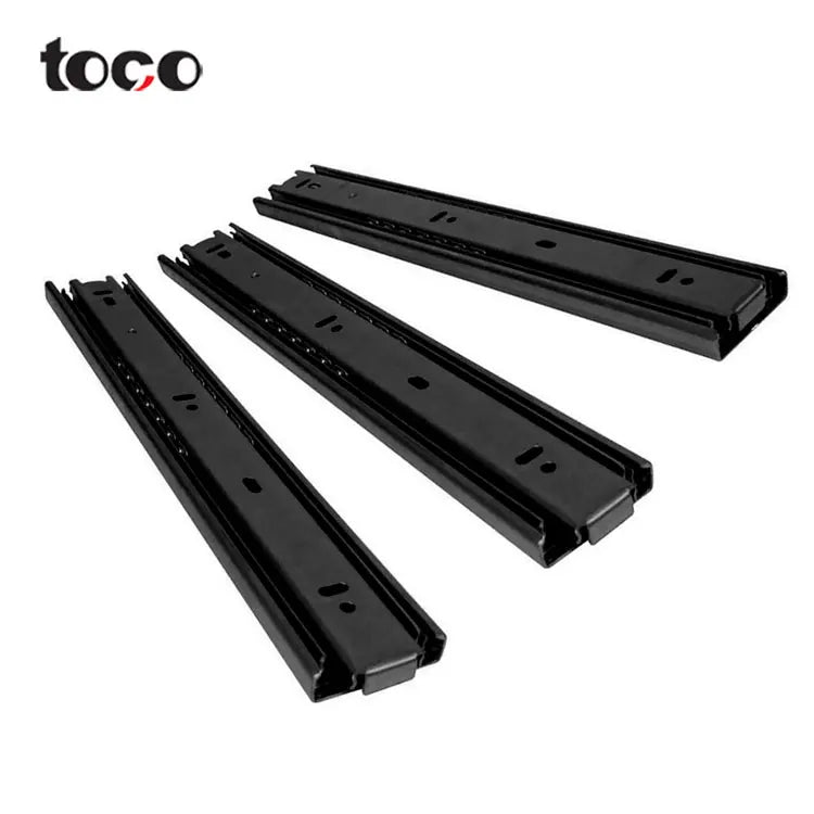 Toco Heavy Duty Kitchen Cabinet Stainless Steel Telescopic Rail 3-fold Telescopic Undermount Drawer Slide