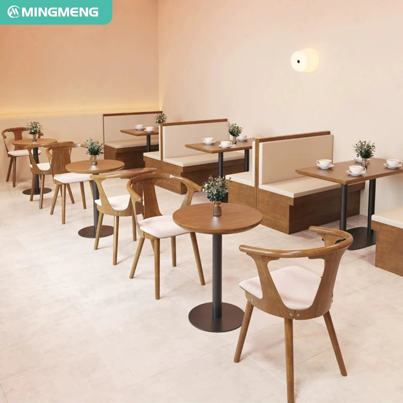 Commercial Grade PU Leather Booth Restaurant Wooden Table Dining Sets for Bar Lounge Seating Sofa Set for Restaurants
