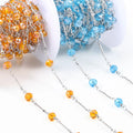 Handmade Crystal Chain for Women Men Necklace Bracelets Different Color Stainless Steel Chains for DIY Jewelry Making