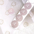 Waterproof Round Thank You Laser Coated Paper Printing Pink Self-adhesive Round Label