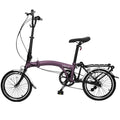 Aluminum Alloy Folding Bike - 16 Inch 3-9 Speed Steel Frame Disc Brake Unisex TRI-Folding Bicycle