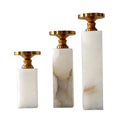 Wholesale Modern Style Marble Dinner Candle Holder Memorial Marble Stone Candle Holder for Decoration Brass Candle Holder