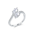Women's 925 Sterling Silver Snake Ring Customized Marquise Zircon CZ Rhodium Plated for Daily Wear Party Wholesale Jewelry