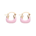 New Fashion Custom 18k Gold Filled Colorful Enamel Dripping Oil Huggie Hoop Earrings for Women Girls
