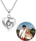 Qiuhan OEM Custom Personalized Photo 100 Language Projection Heart Pendant Necklace Women Jewelry