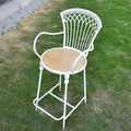 INNOVA Nordic Style Modern Rustic Wooden Metal Bar Stool High Chair for Home Bar Outdoor Living Room Hotel Use-Eco-friendly