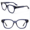 Good Quality Women's Fashion Retro Colored Acetate Cat Eye Glasses Frame for Diamond Face Shape Floral Pattern Computer Glasses