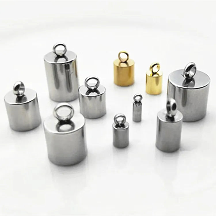 Stainless Steel Leather Cord Clasp Weight Buckle Bracelets Cord End Caps Clasp for Making Bracelet Jewelry