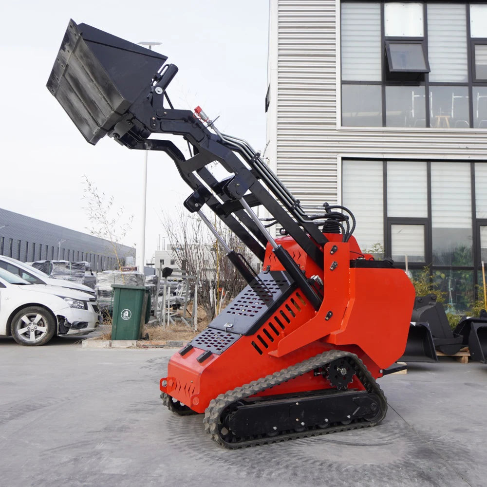 China Skid Steer CE ISO EPA Crawler Multipurpose Mini Micro Diesel Skid Steer Loaders With Bucket Auger Lawn Mower